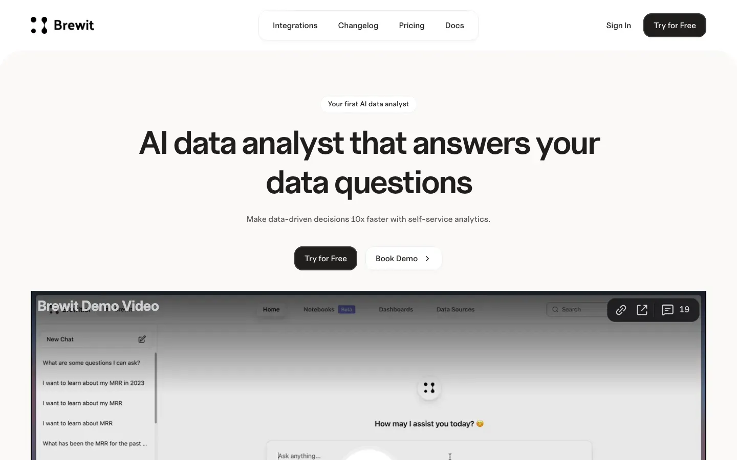 Homepage of Brewit