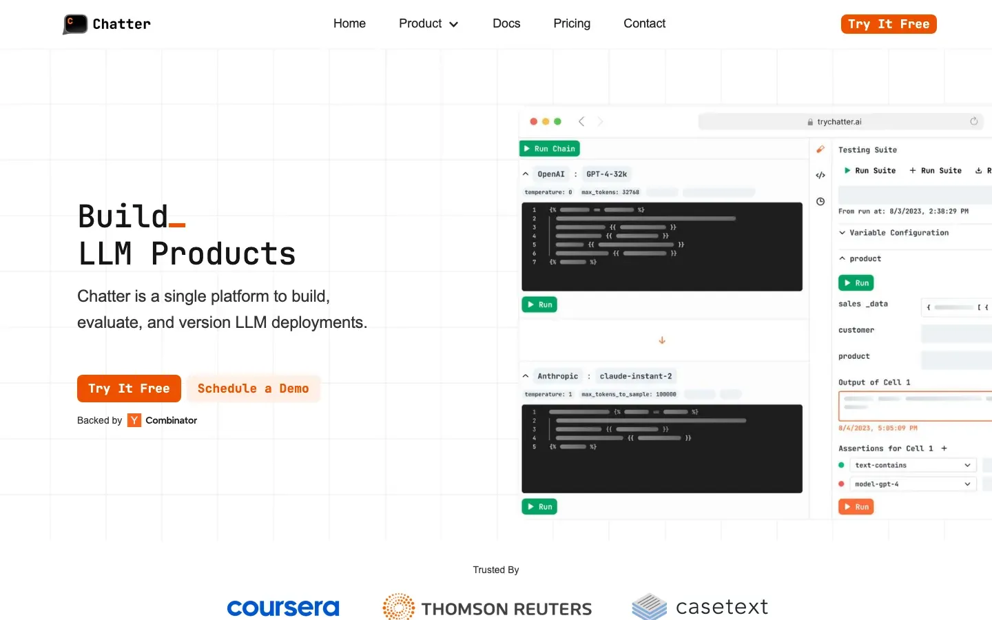 Homepage of Chatter