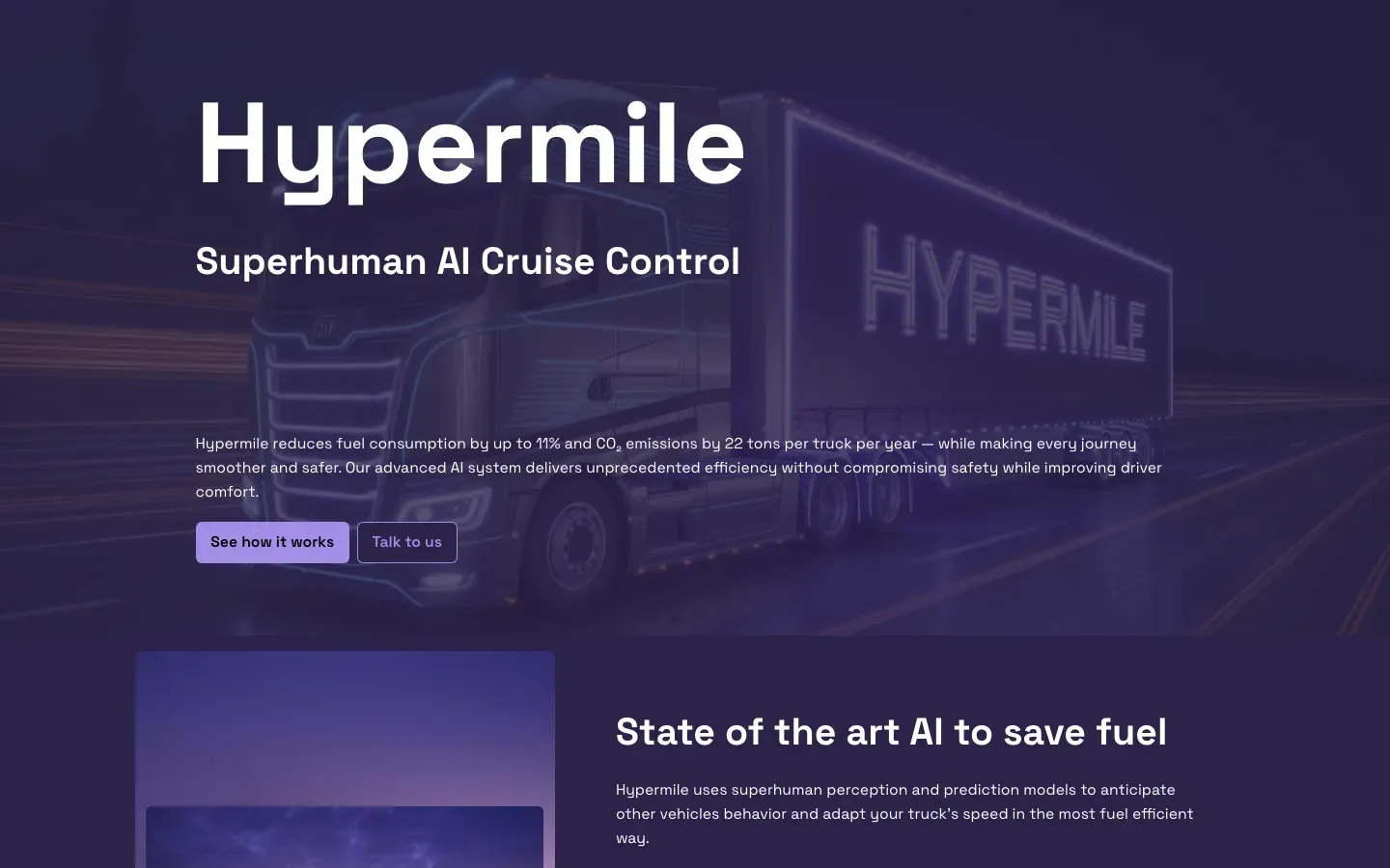 Homepage of Hypermile