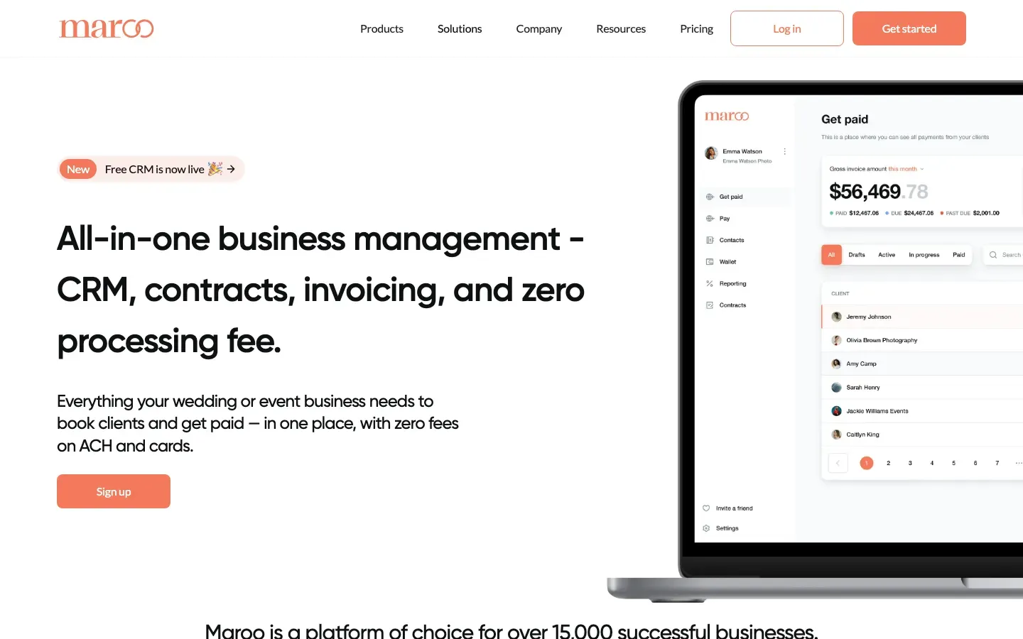 Homepage of Maroo