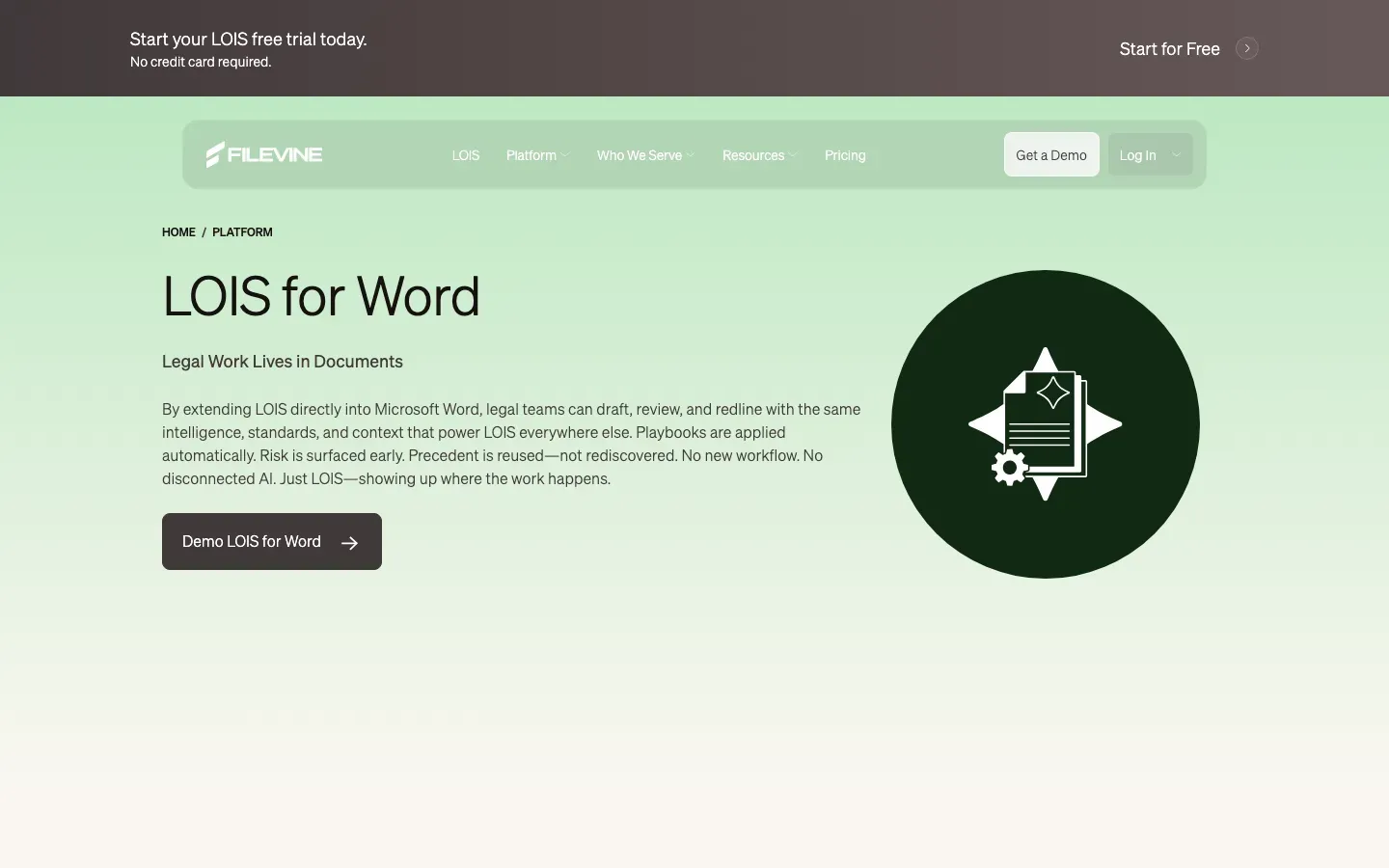 Homepage of LOIS for Word