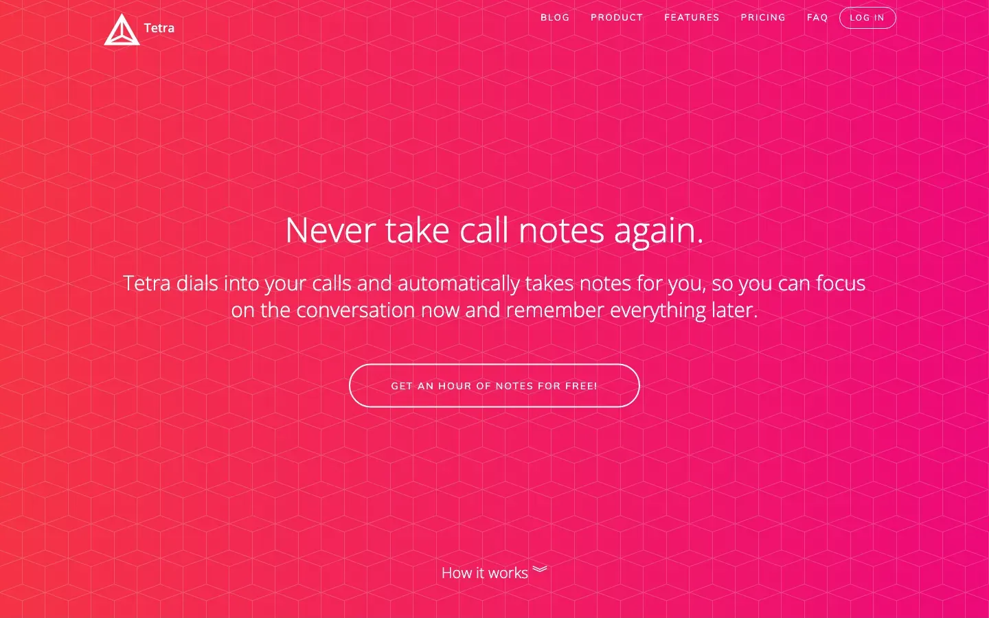 Homepage of Tetra