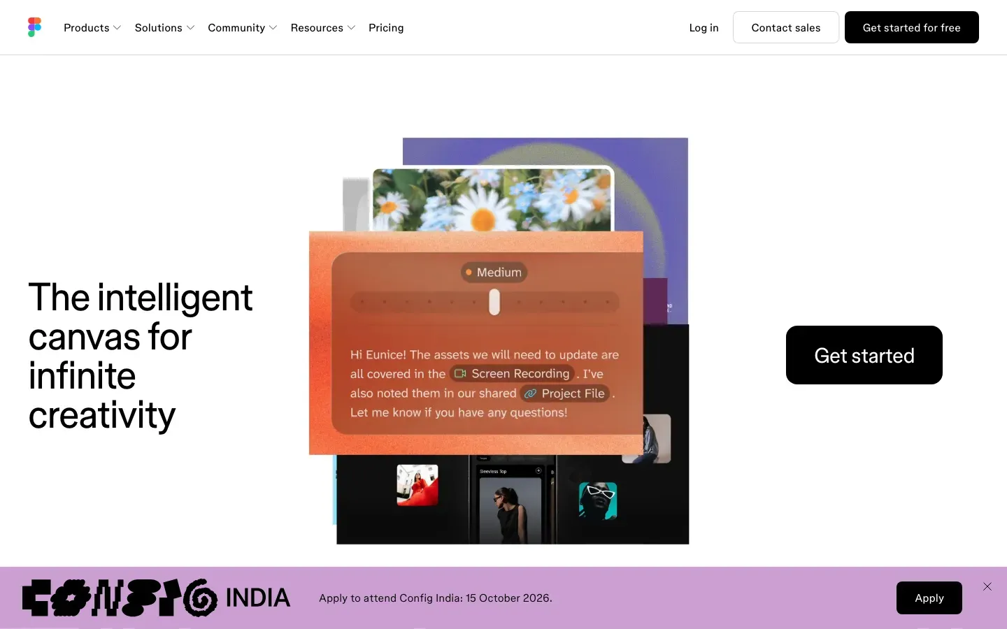 Homepage of Figma