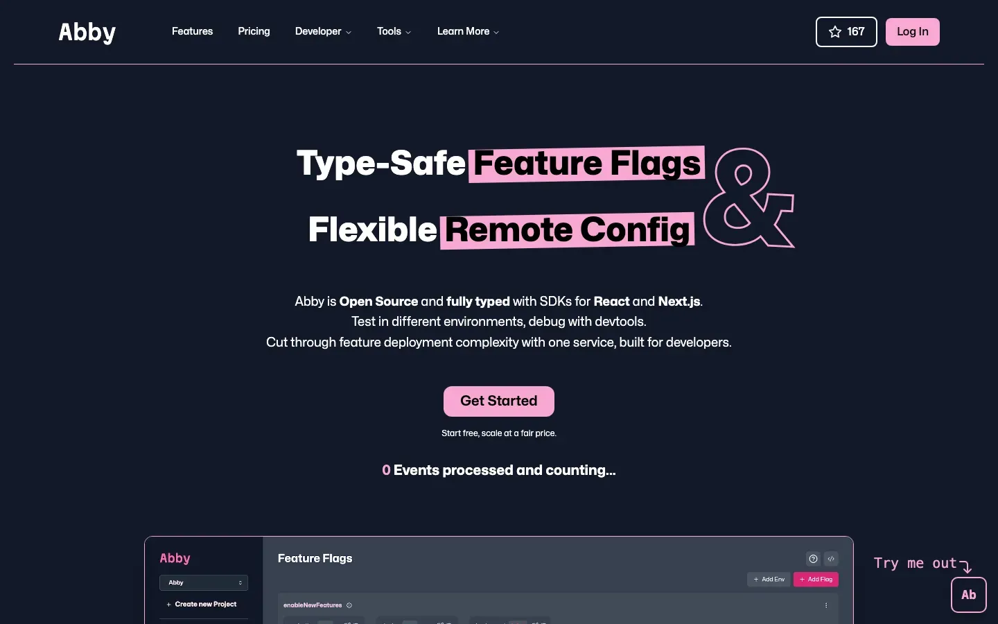 Homepage of Abby