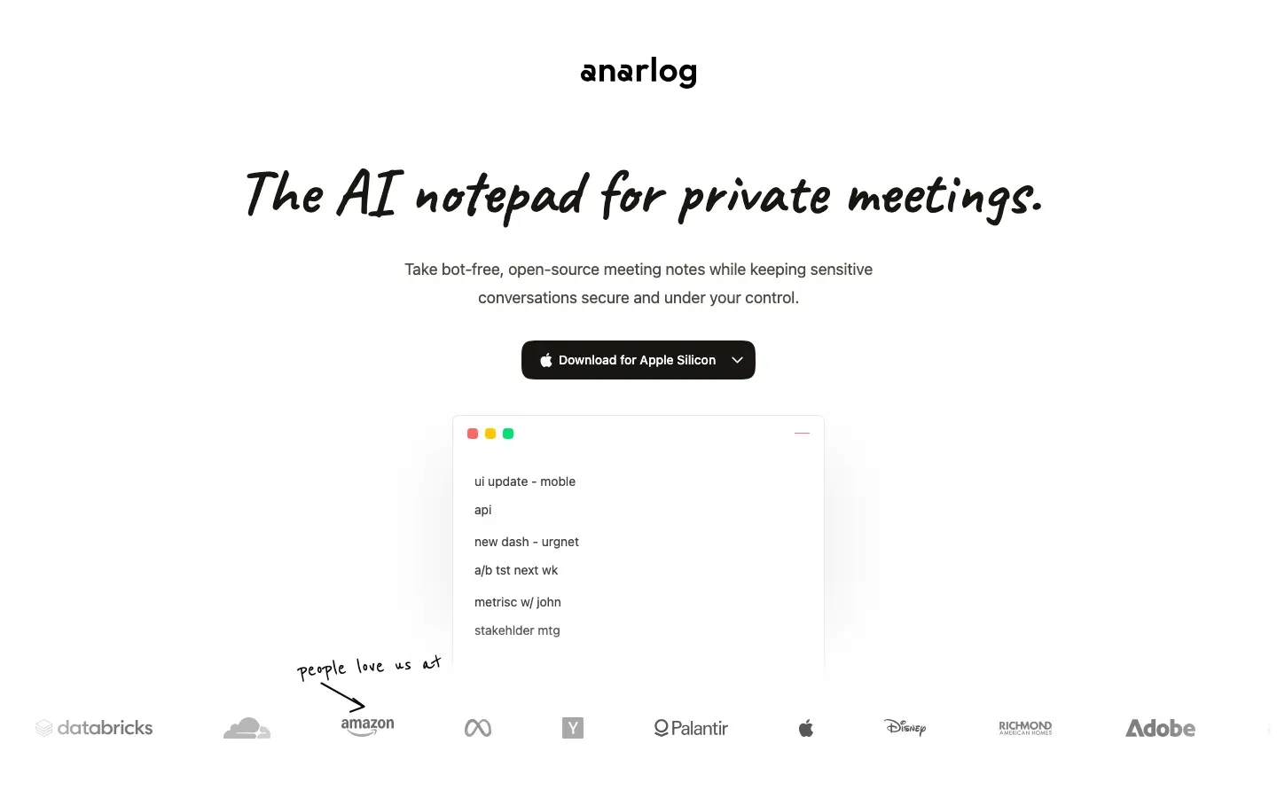 Homepage of Anarlog
