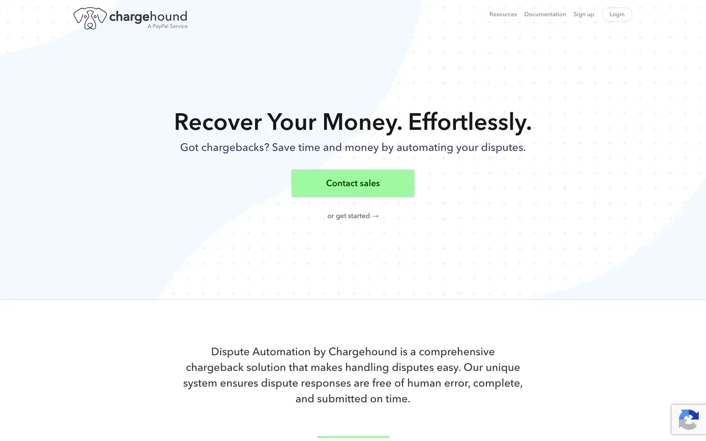 Homepage of Chargehound