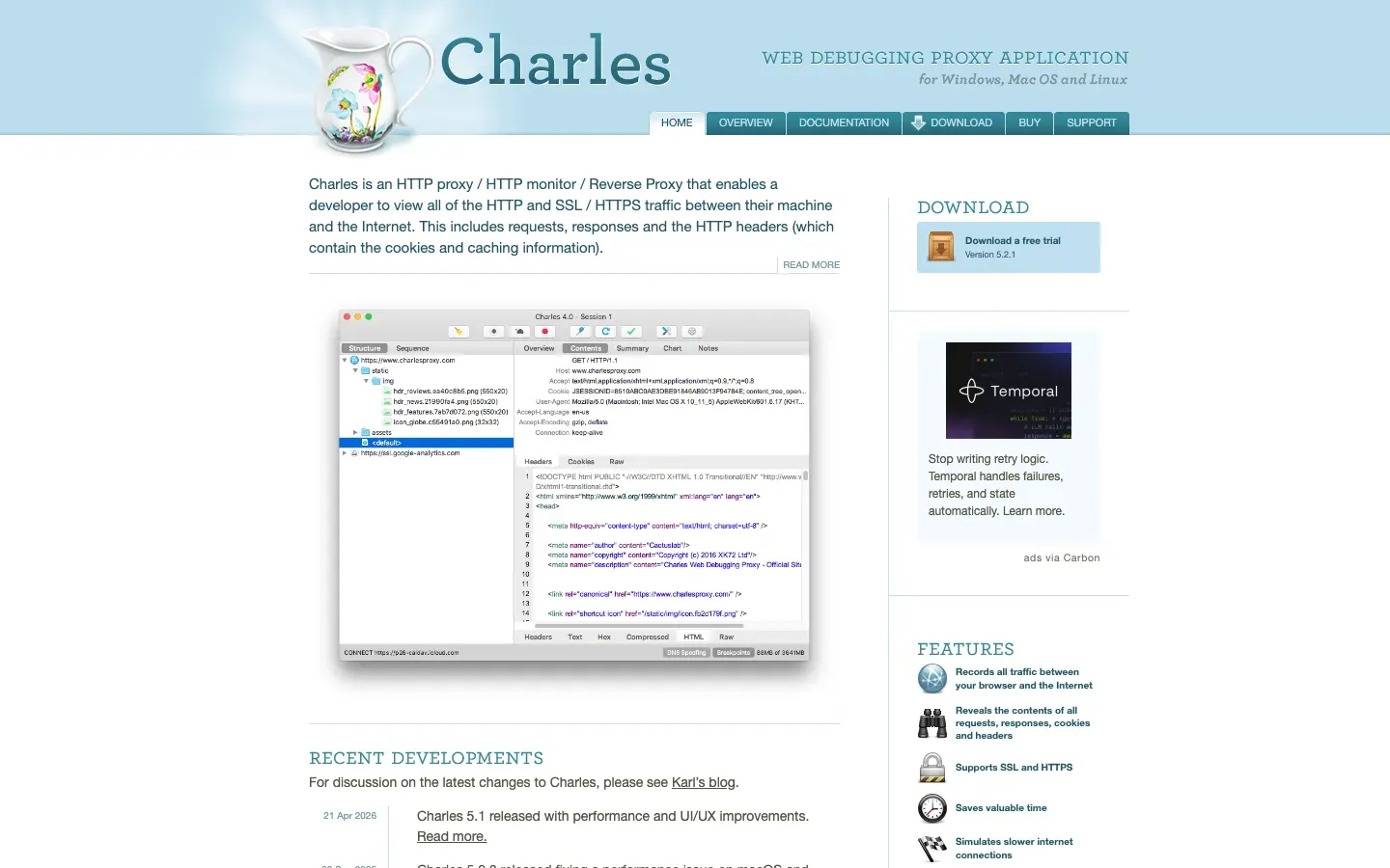 Homepage of Charles