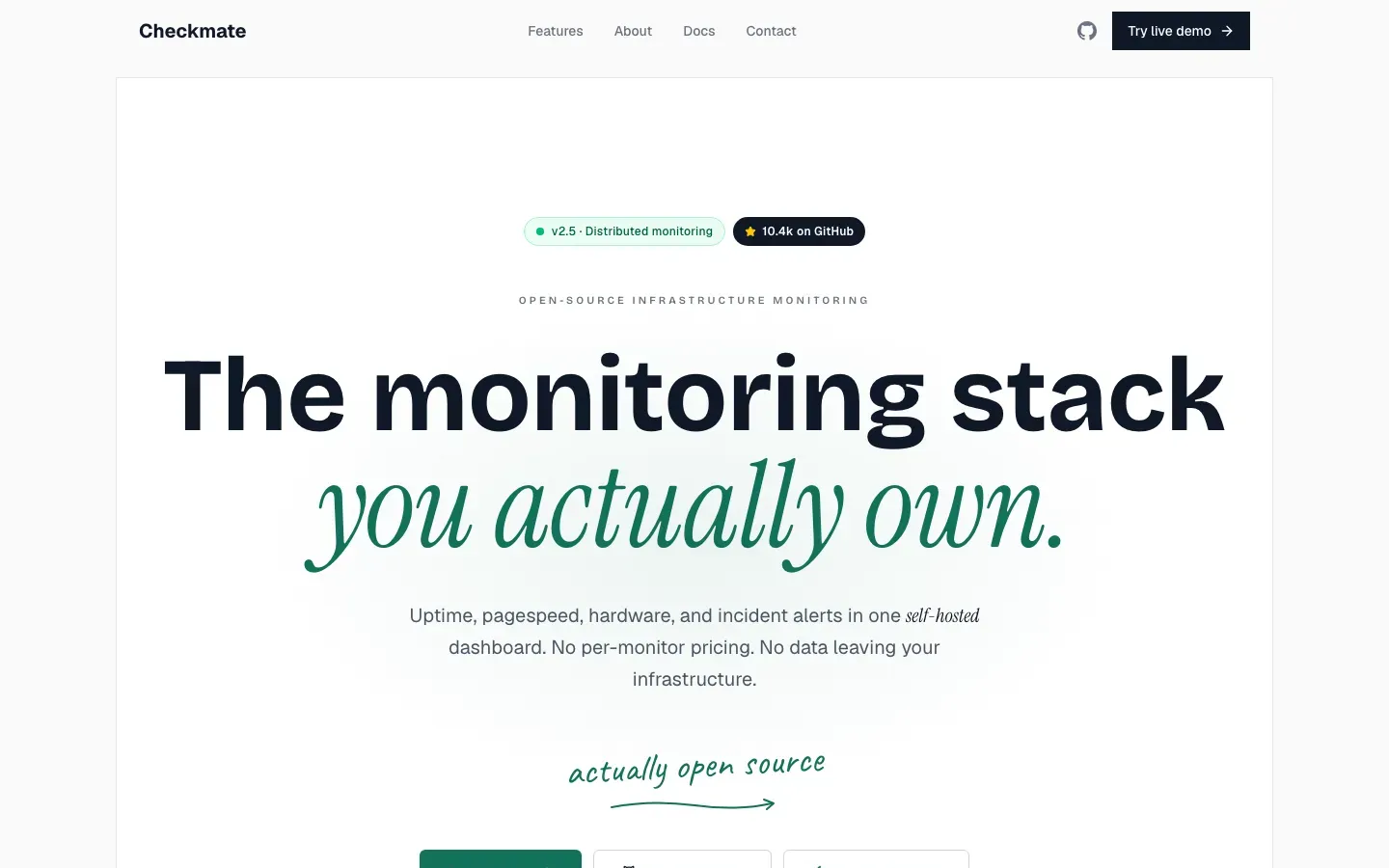 Homepage of Checkmate