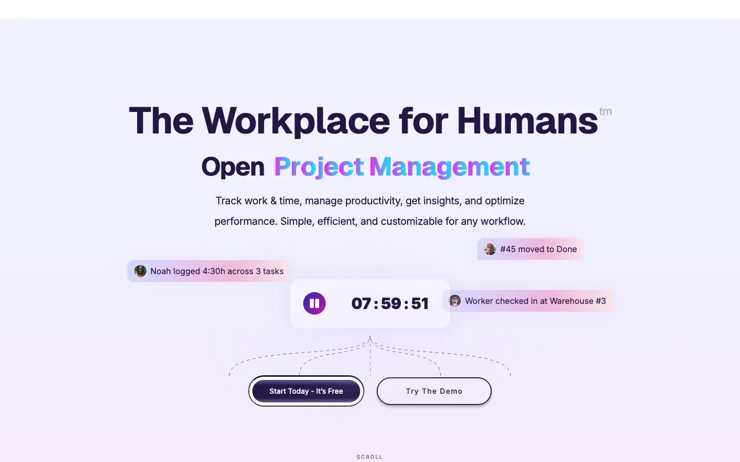 Homepage of Ever Teams