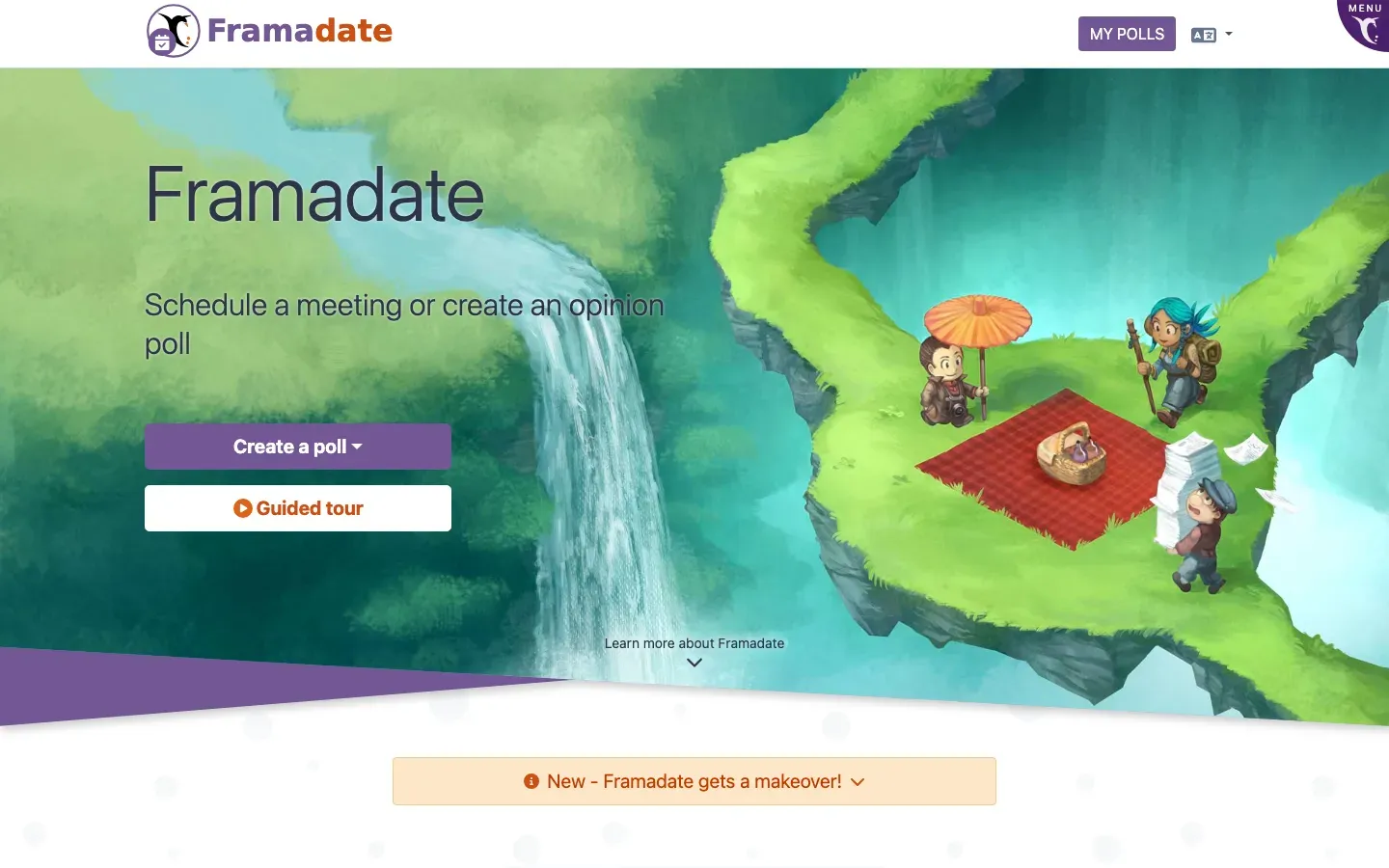 Homepage of Framadate