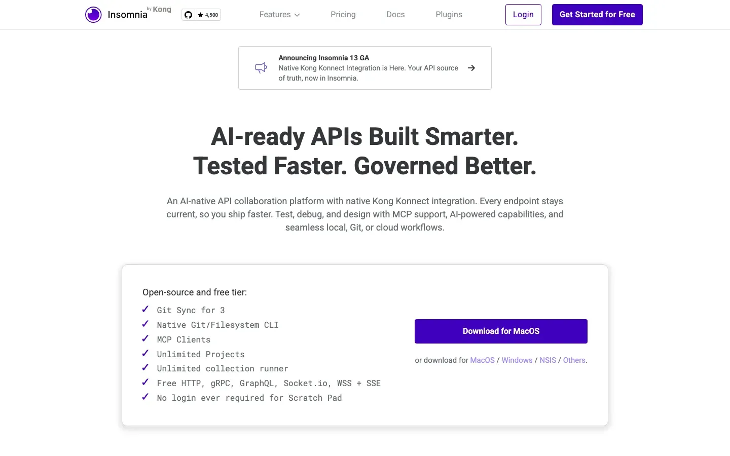 Homepage of Insomnia