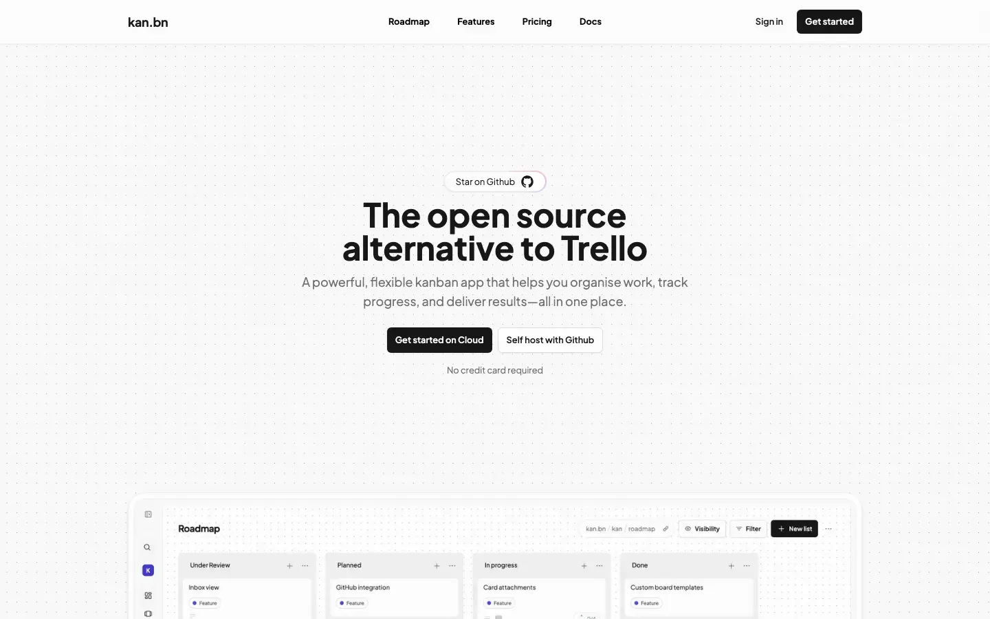 Homepage of Kan.bn
