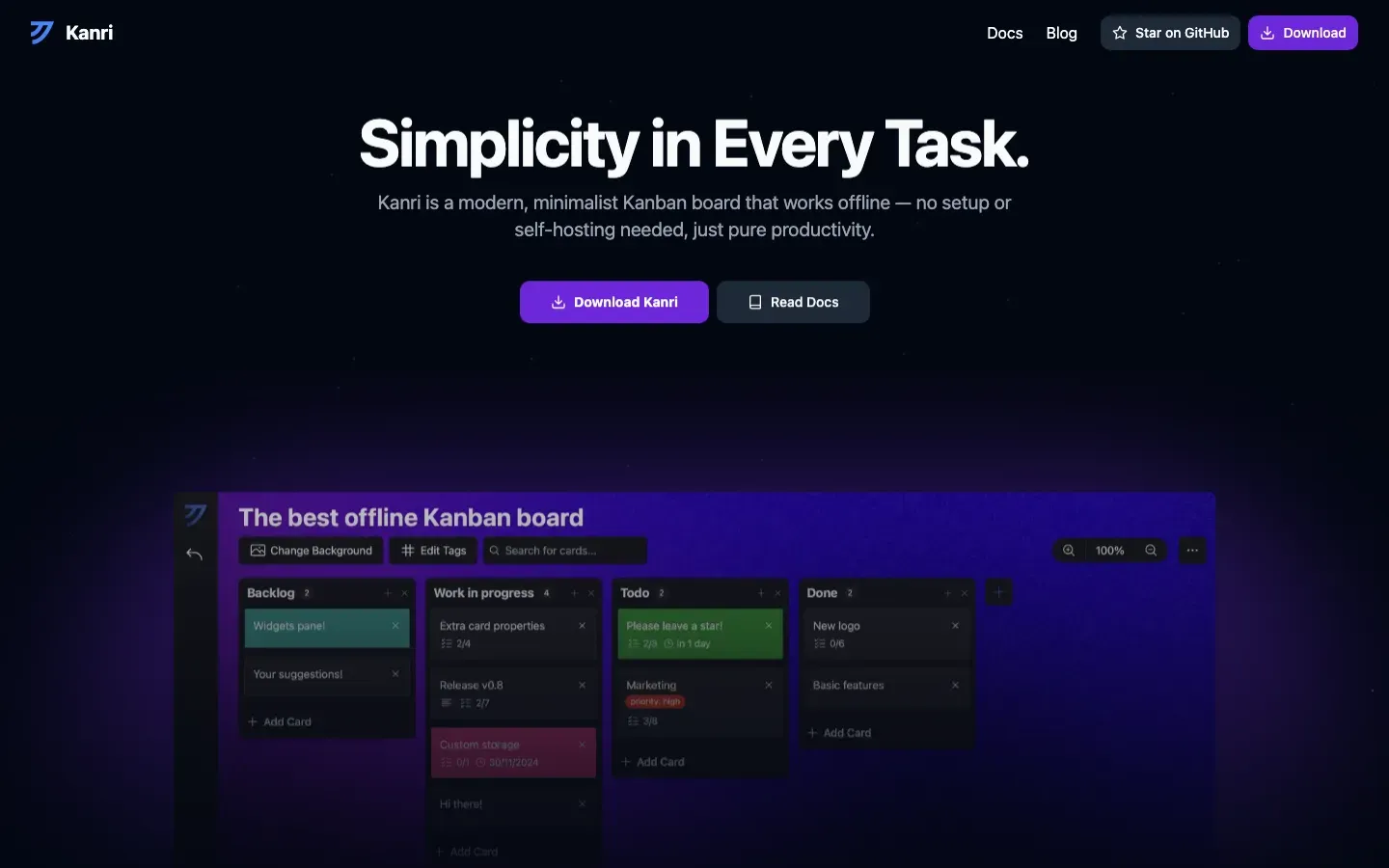 Homepage of Kanri