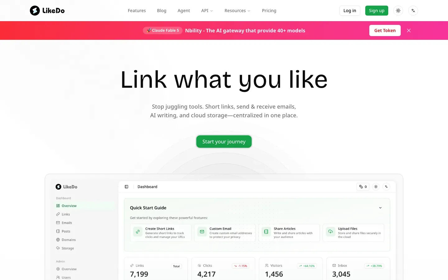 Homepage of LikeDo