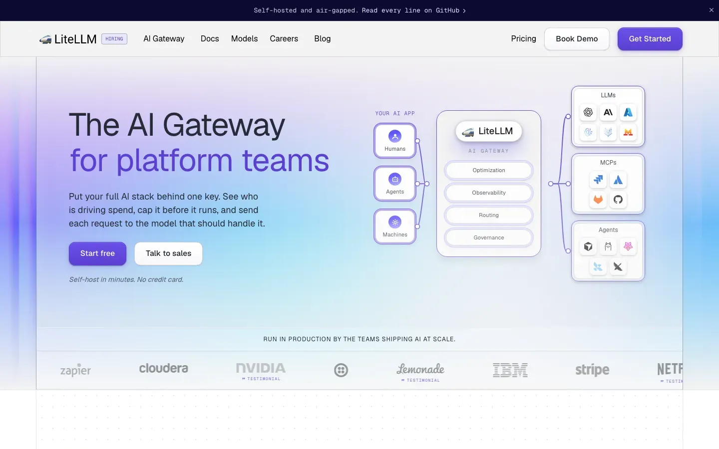 Homepage of LiteLLM