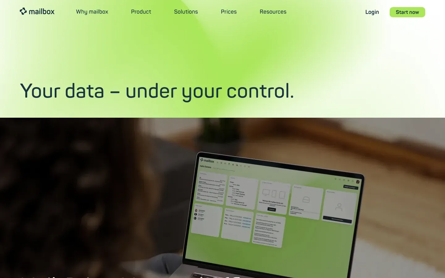 Homepage of mailbox