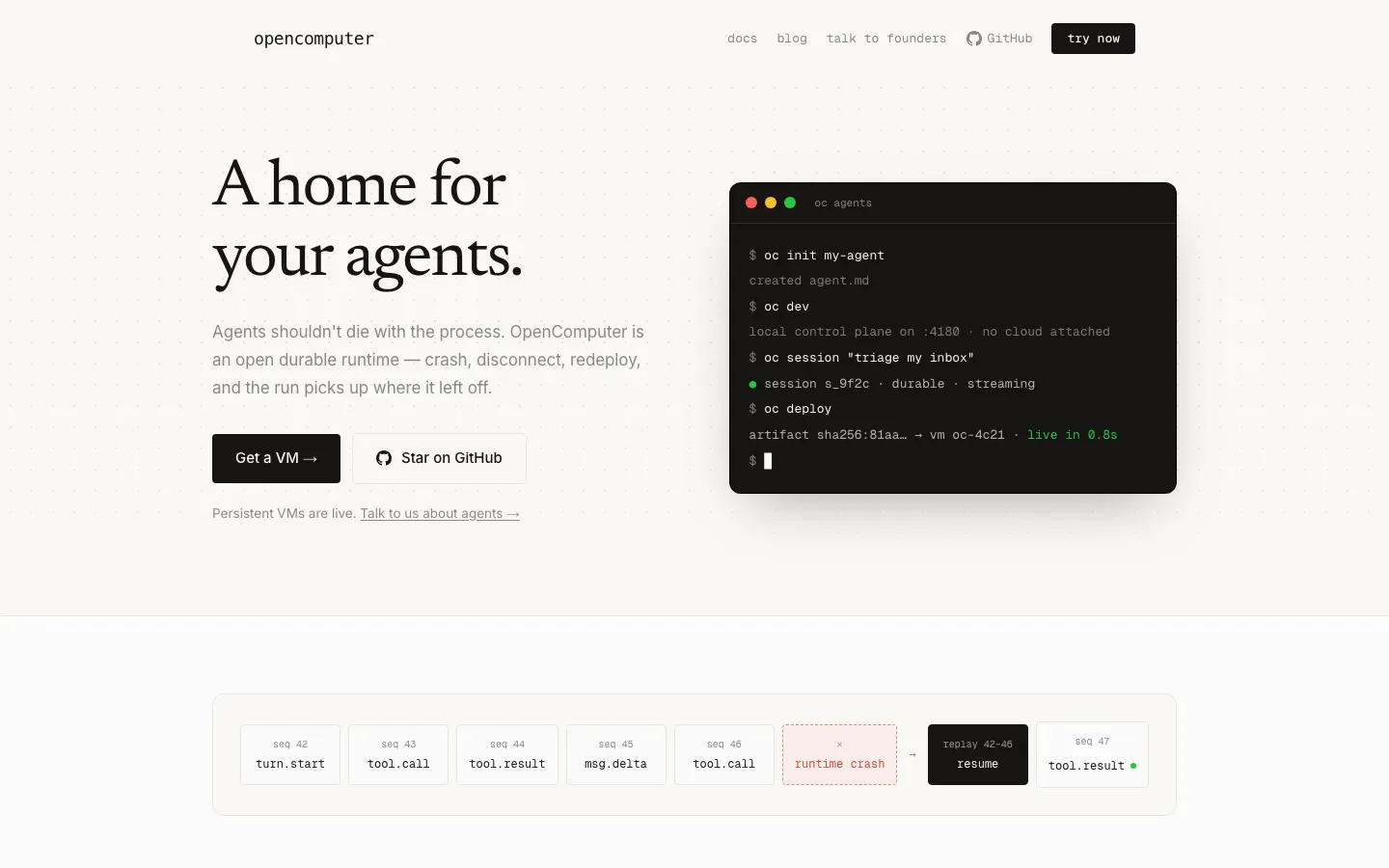 Homepage of OpenComputer