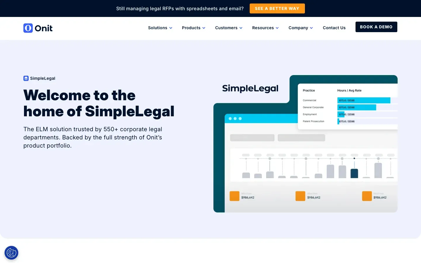 Homepage of SimpleLegal
