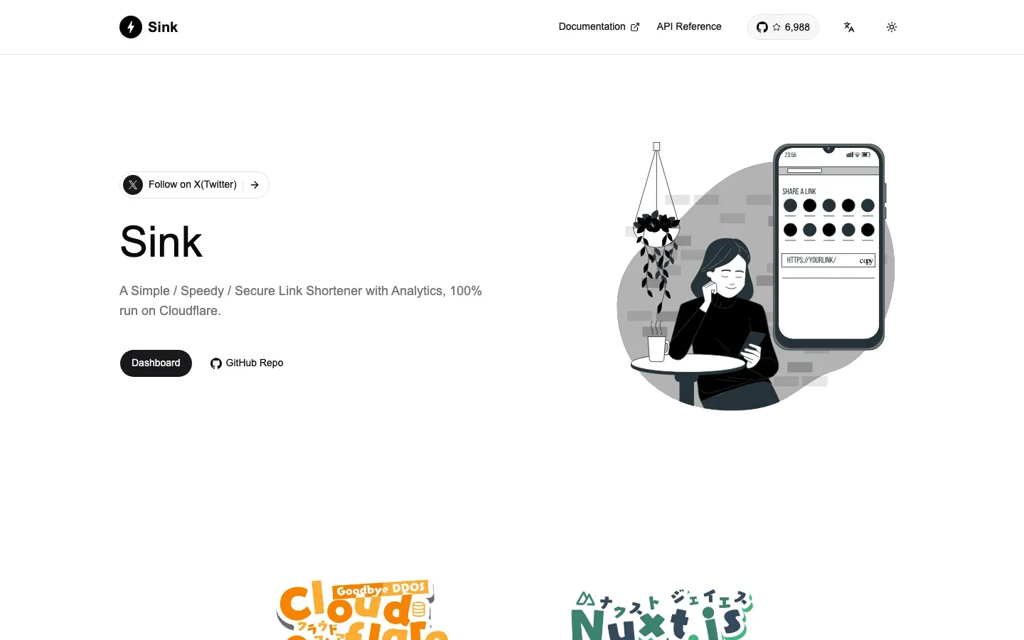 Homepage of Sink