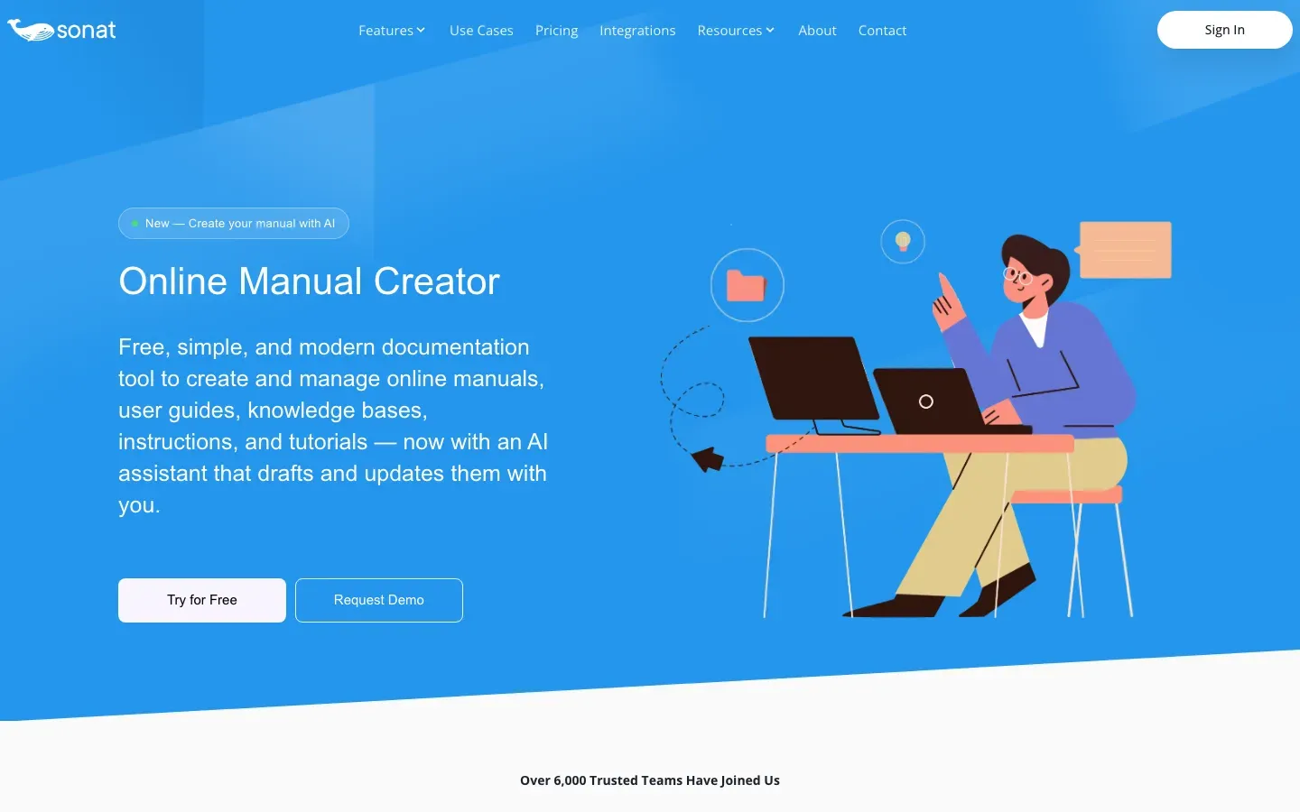 Homepage of Sonat