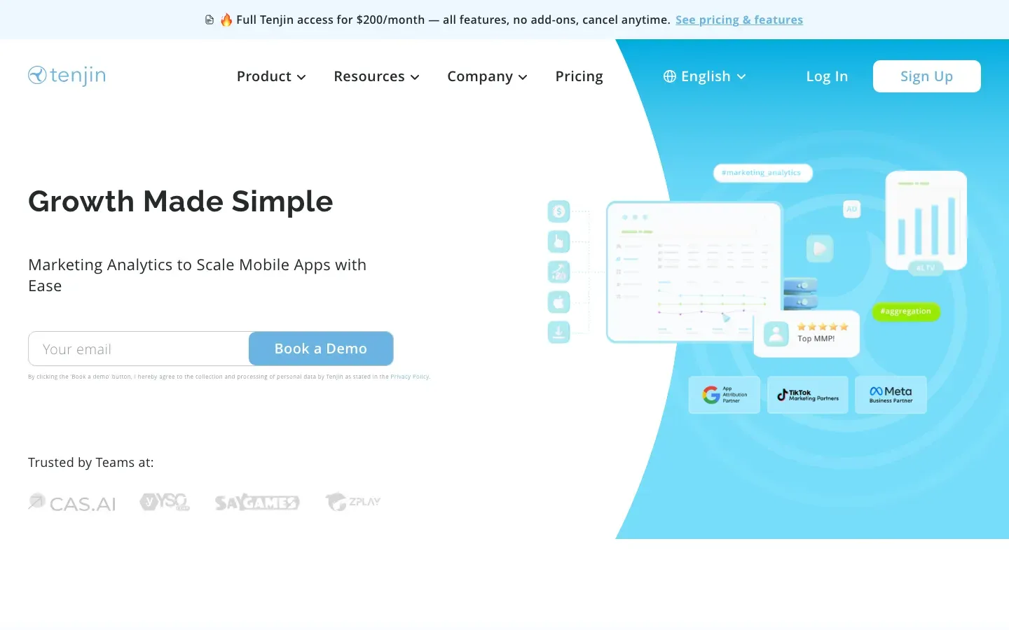 Homepage of Tenjin