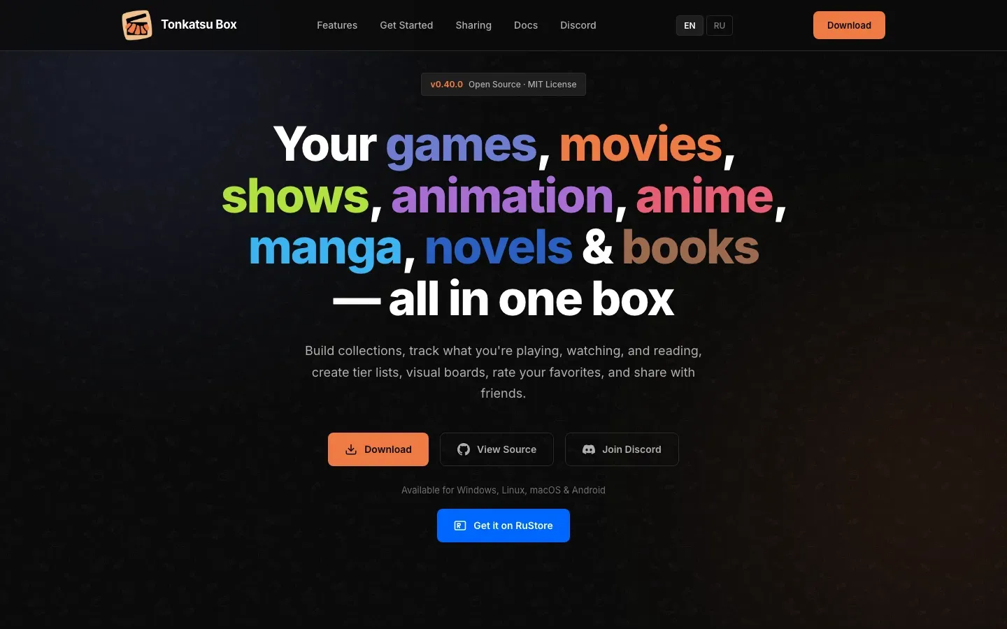 Homepage of Tonkatsu Box