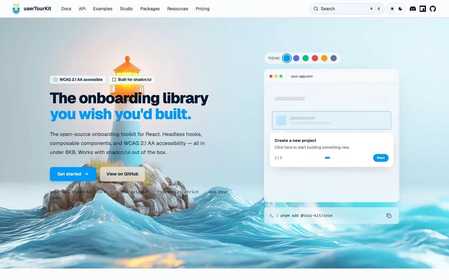 Homepage of userTourKit