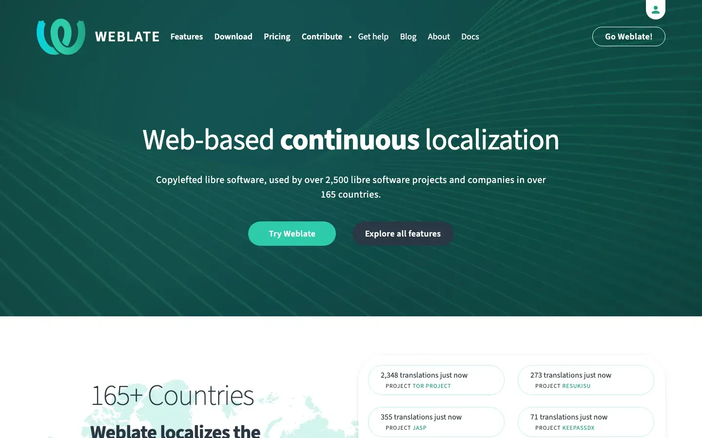 Homepage of Weblate