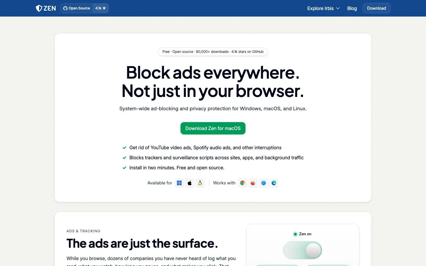 Homepage of Zen
