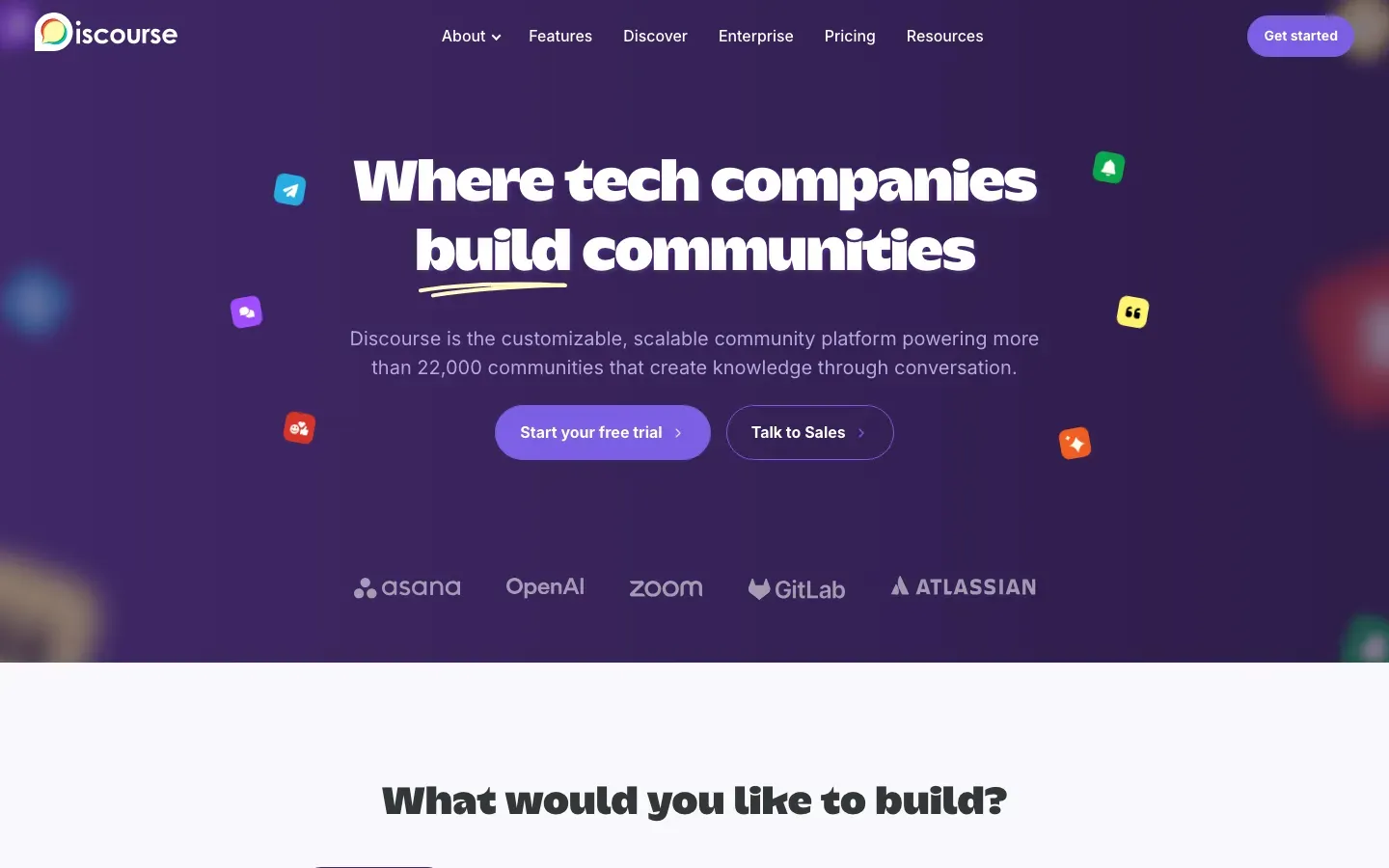 Homepage of Discourse