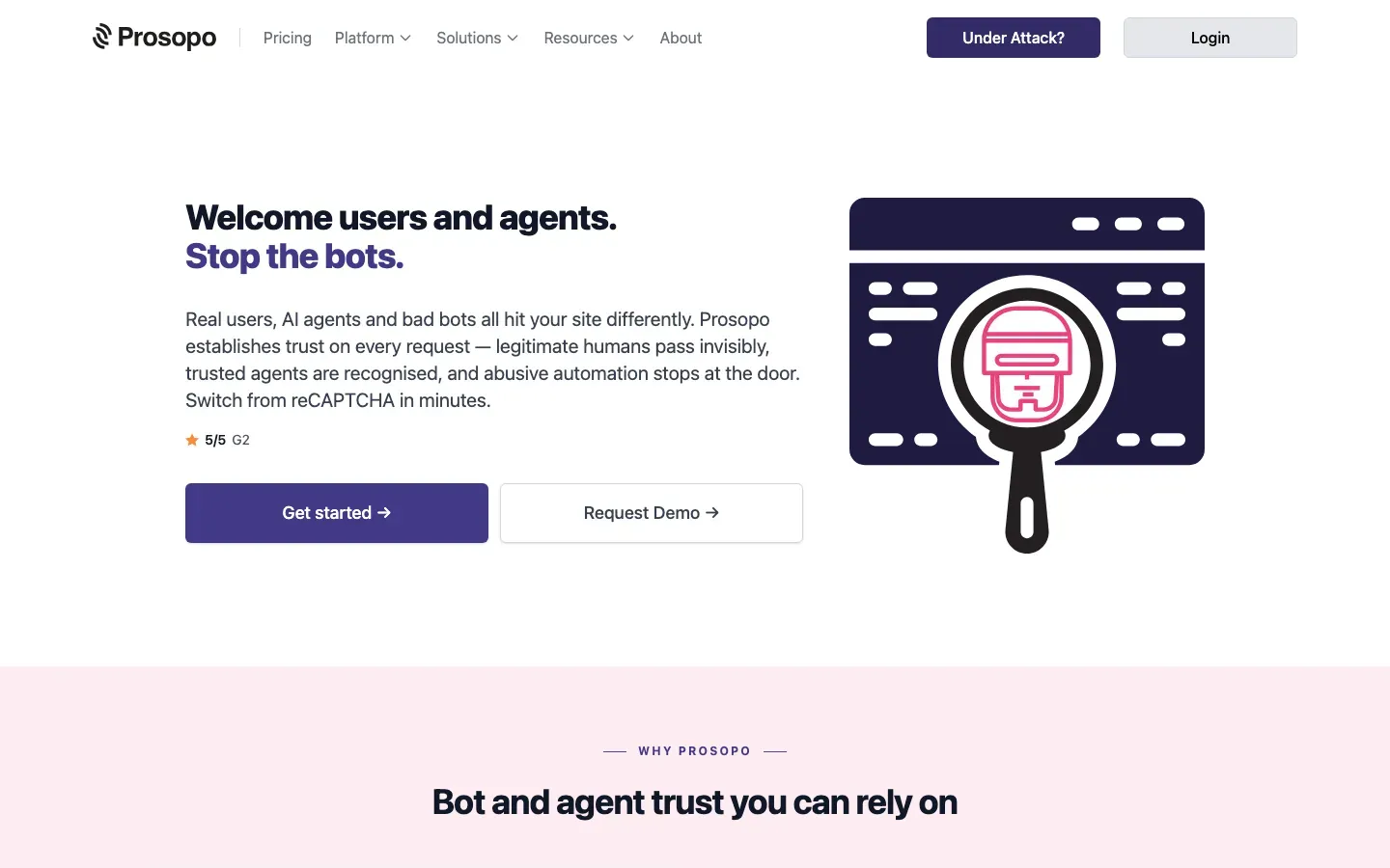 Homepage of Procaptcha